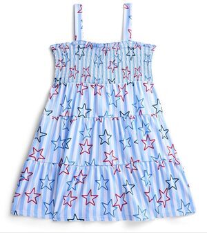WAY TO CELEBRATE! Girls' Americana Smocked Dress Size 8